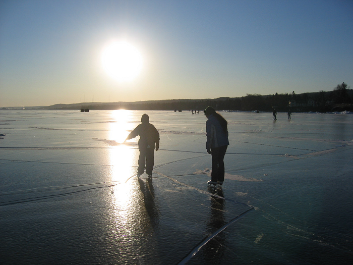 Skating on Lake Ontario, Kingston